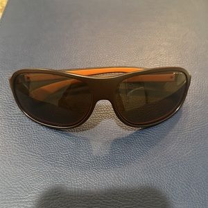 Brown and orange Tag sunglasses worn a few times